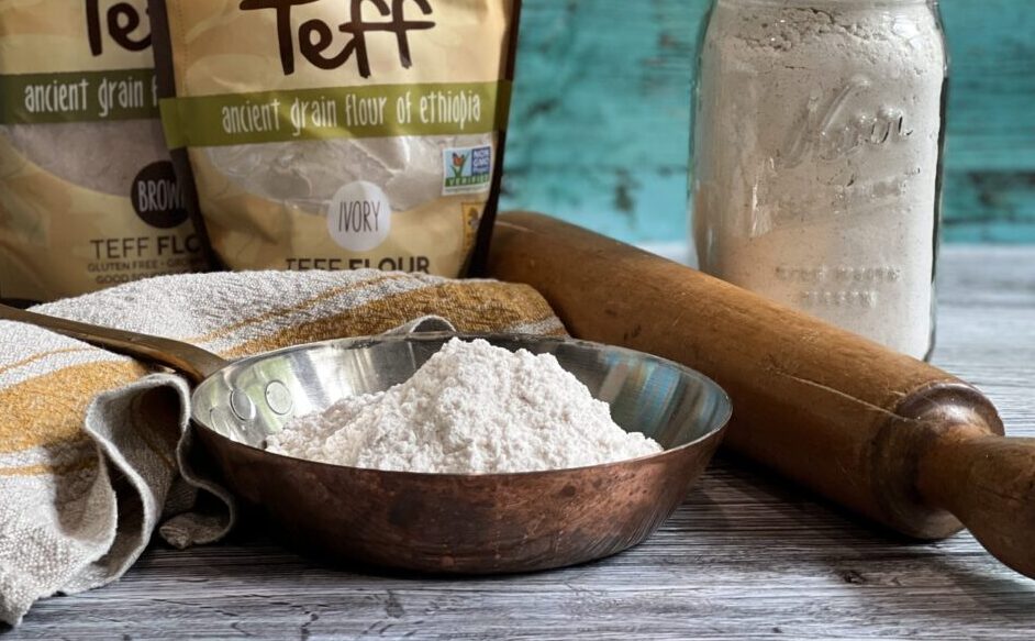 Gluten-Free Flour Replacement Recipe with Teff flour packaging
